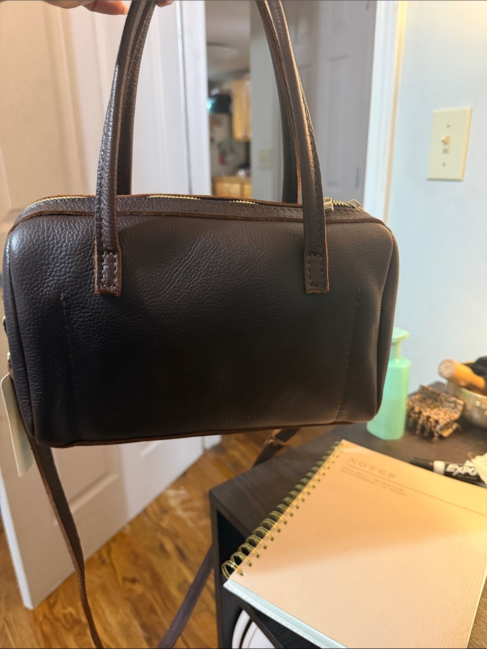 Portland leather premium Sloan bag- large Coldbrew - Picture 3 of 5